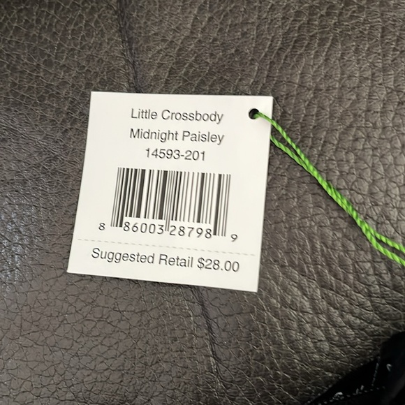 Vera Bradley midnight paisley little crossbody and coin case - Picture 4 of 10